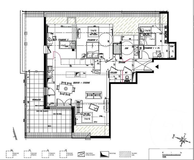 Appartement T4 à vendre - 4 pièces - 87.71 m2 - PORNIC - 44 - PAYS-DE-LOIRE - Century 21 Agence Du Casino
